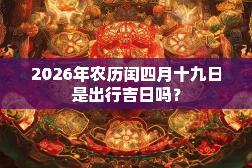 2026年农历闰四月十九日是出行吉日吗？