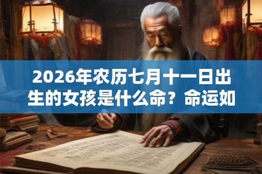 2026年农历七月十一日出生的女孩是什么命？命运如何？