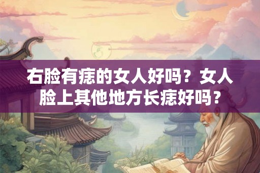 右脸有痣的女人好吗？女人脸上其他地方长痣好吗？