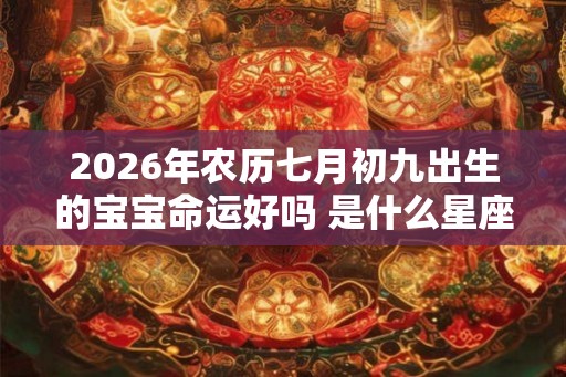 2026年农历七月初九出生的宝宝命运好吗 是什么星座