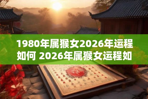 1980年属猴女2026年运程如何 2026年属猴女运程如何 1980年属猴女2026年运程如何 2026年属猴女运程如何