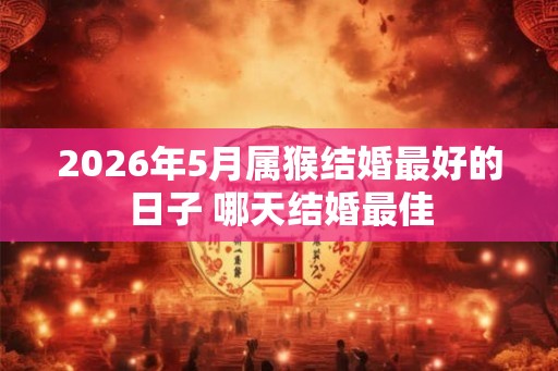 2026年5月属猴结婚最好的日子 哪天结婚最佳