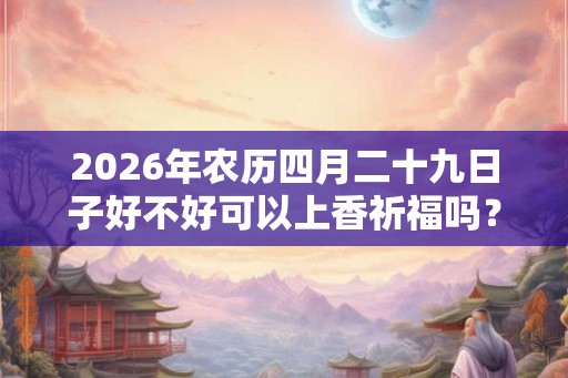 2026年农历四月二十九日子好不好可以上香祈福吗? 2026年农历四月二十九日子好不好可以上香祈福吗?
