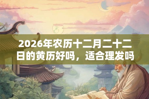 2026年农历十二月二十二日的黄历好吗，适合理发吗？