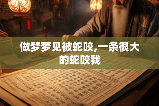做梦梦见被蛇咬,一条很大的蛇咬我 做梦梦见被蛇咬,一条很大的蛇咬我