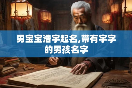 男宝宝浩宇起名,带有宇字的男孩名字