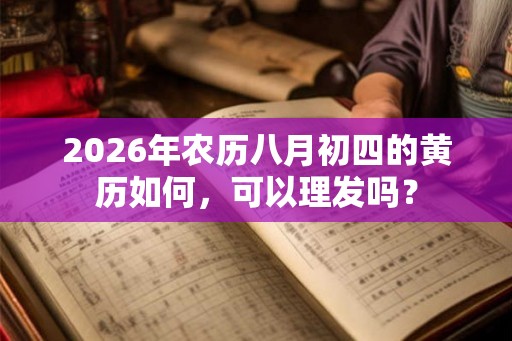 2026年农历八月初四的黄历如何，可以理发吗？