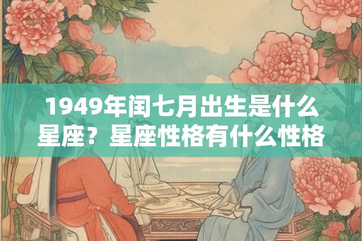 1949年闰七月出生是什么星座？星座性格有什么性格特点？
