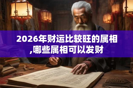 2026年财运比较旺的属相,哪些属相可以发财