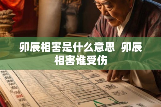 卯辰相害是什么意思  卯辰相害谁受伤