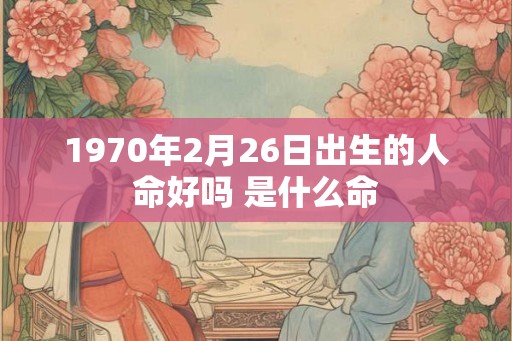 1970年2月26日出生的人命好吗 是什么命