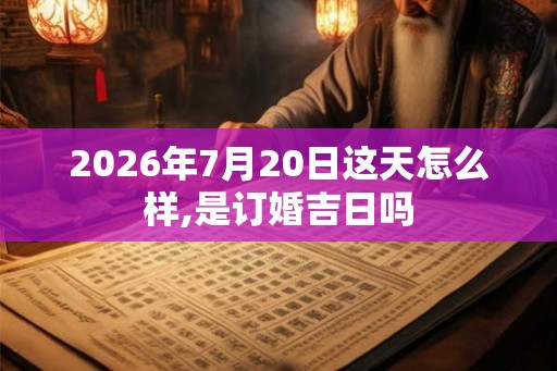 2026年7月20日这天怎么样,是订婚吉日吗 2026年7月20日这天怎么样,是订婚吉日吗