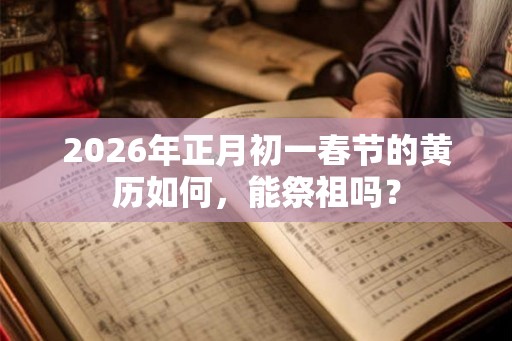 2026年正月初一春节的黄历如何,能祭祖吗? 2026年正月初一春节的黄历如何,能祭祖吗?