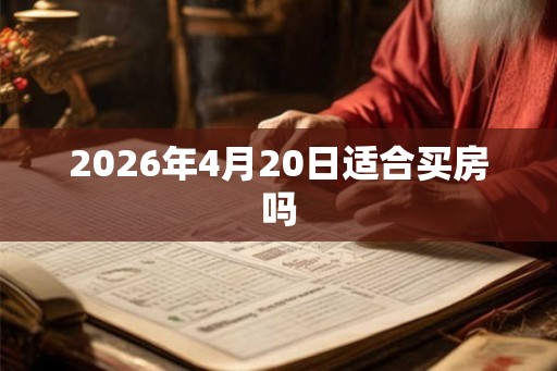 2026年4月20日适合买房吗