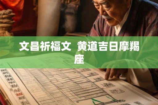 文昌祈福文  黄道吉日摩羯座