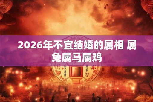 2026年不宜结婚的属相 属兔属马属鸡