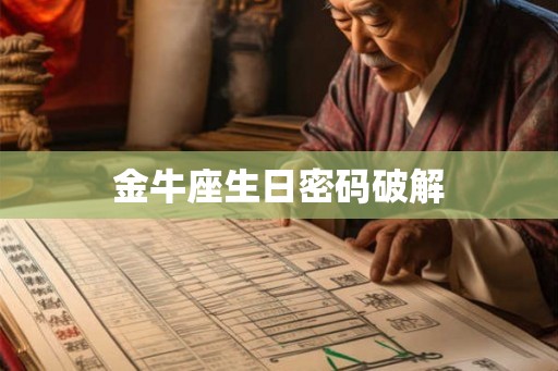 金牛座生日密码破解 金牛座生日密码破解