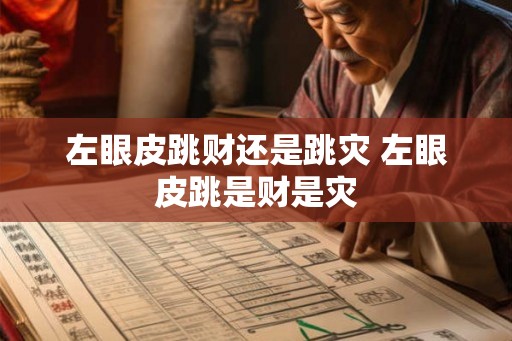 左眼皮跳财还是跳灾 左眼皮跳是财是灾