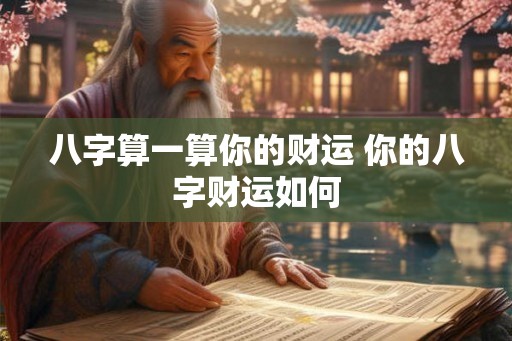 八字算一算你的财运 你的八字财运如何