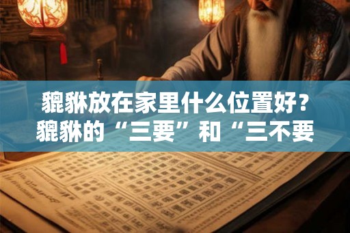 貔貅放在家里什么位置好？貔貅的“三要”和“三不要”