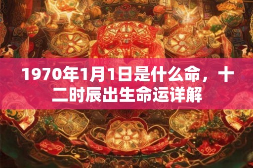 1970年1月1日是什么命，十二时辰出生命运详解