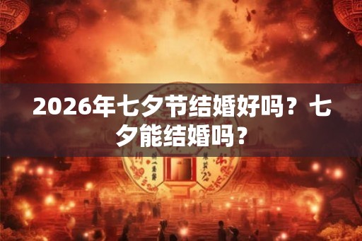 2026年七夕节结婚好吗？七夕能结婚吗？