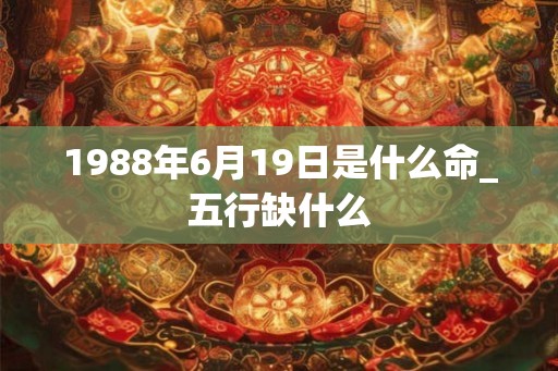 1988年6月19日是什么命_五行缺什么