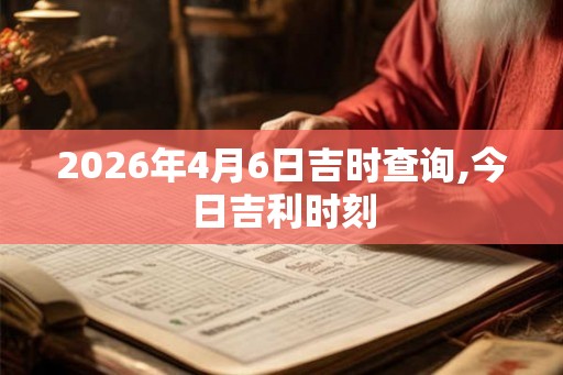 2026年4月6日吉时查询,今日吉利时刻