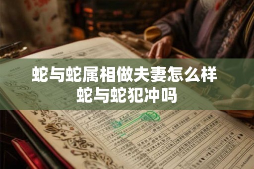 蛇与蛇属相做夫妻怎么样 蛇与蛇犯冲吗