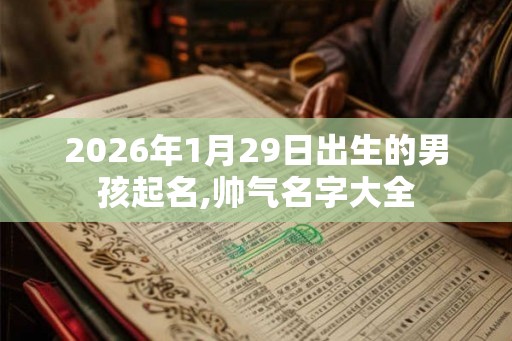 2026年1月29日出生的男孩起名,帅气名字大全