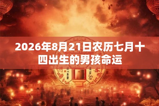 2026年8月21日农历七月十四出生的男孩命运