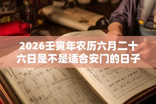 2026壬寅年农历六月二十六日是不是适合安门的日子? 2026壬寅年农历六月二十六日是不是适合安门的日子?