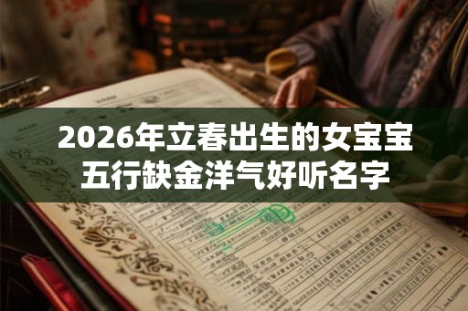 2026年立春出生的女宝宝五行缺金洋气好听名字