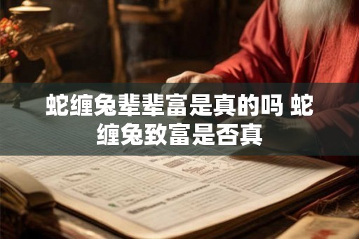 蛇缠兔辈辈富是真的吗 蛇缠兔致富是否真
