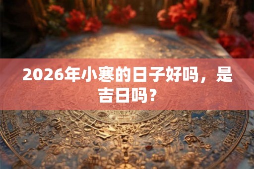 2026年小寒的日子好吗，是吉日吗？