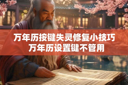 万年历按键失灵修复小技巧  万年历设置键不管用