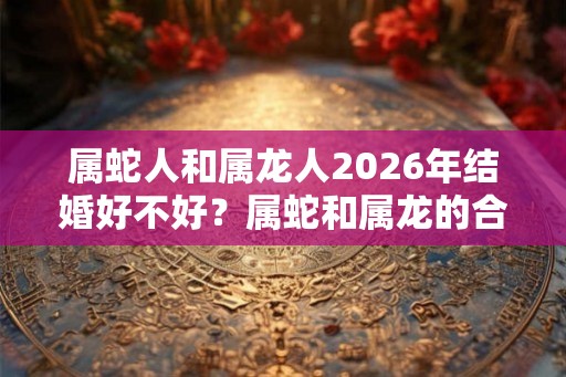 属蛇人和属龙人2026年结婚好不好？属蛇和属龙的合不合？