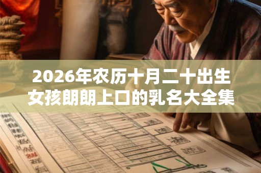2026年农历十月二十出生女孩朗朗上口的乳名大全集