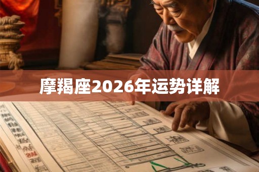 摩羯座2026年运势详解