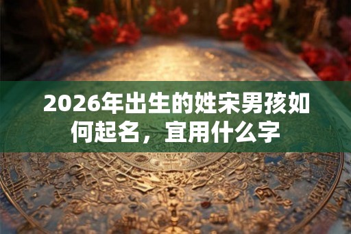 2026年出生的姓宋男孩如何起名,宜用什么字 2026年出生的姓宋男孩如何起名,宜用什么字