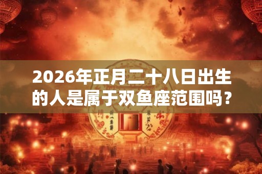 2026年正月二十八日出生的人是属于双鱼座范围吗? 2026年正月二十八日出生的人是属于双鱼座范围吗?
