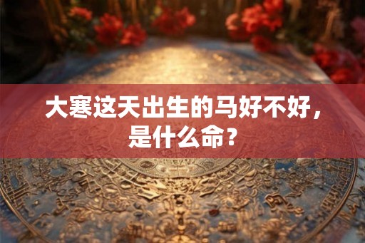 大寒这天出生的马好不好，是什么命？