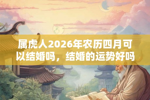 属虎人2026年农历四月可以结婚吗，结婚的运势好吗？