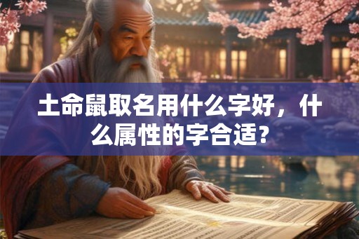 土命鼠取名用什么字好，什么属性的字合适？