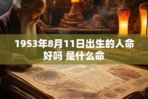 1953年8月11日出生的人命好吗 是什么命
