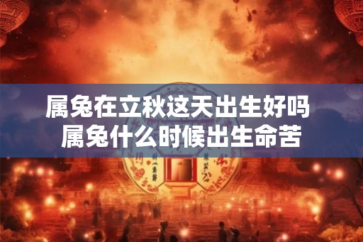 属兔在立秋这天出生好吗 属兔什么时候出生命苦 属兔在立秋这天出生好吗 属兔什么时候出生命苦