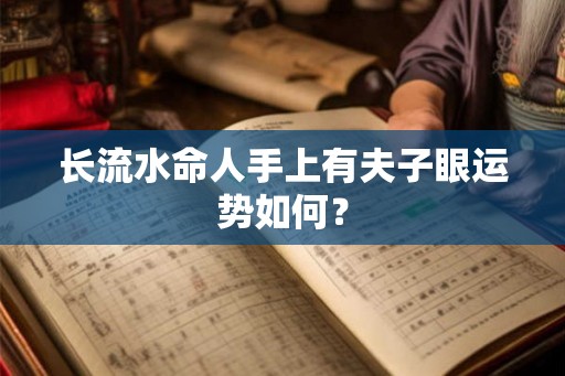 长流水命人手上有夫子眼运势如何？
