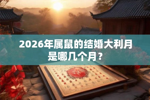 2026年属鼠的结婚大利月是哪几个月？