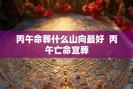 丙午命葬什么山向最好  丙午亡命宜葬