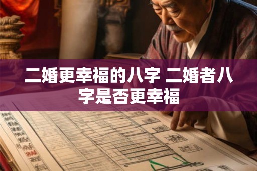 二婚更幸福的八字 二婚者八字是否更幸福